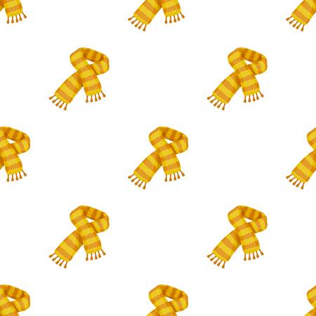 Yellow striped wool scarf.Scarves and shawls single icon in cartoon style vector symbol stock illustration.のイラスト素材