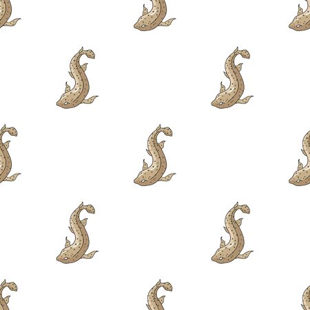 Catshark icon in cartoon style isolated on white background. Sea animals symbol stock vector illustration.のイラスト素材