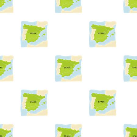 Territory of Spain icon in cartoon design isolated on white background. Spain country symbol stock vector illustration.のイラスト素材