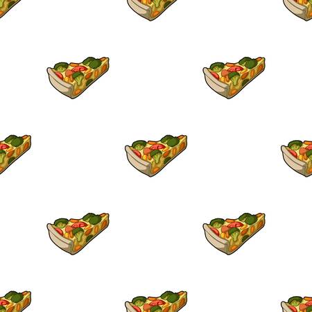 Vegetarian vegetable pie.Pie of vegetables without meat for vegetarians.Vegetarian Dishes single icon in cartoon style vector symbol stock illustration.のイラスト素材
