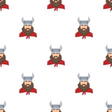 Viking icon in cartoon style isolated on white background. Vikings symbol stock vector illustration.のイラスト素材