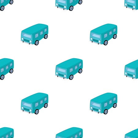 Blue bus for the transportation of a small number of people around the city and the village.Transport single icon in cartoon style vector symbol stock illustration.のイラスト素材