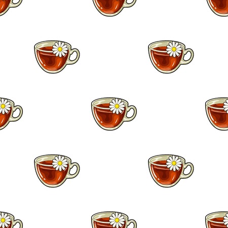 Glass mug with tea useful.Vegetarian therapeutic chamomile tea.Vegetarian Dishes single icon in cartoon style vector symbol stock illustration.のイラスト素材