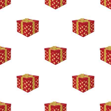 Opened gift box, surprise concept.Gift to the bride and groom for the wedding from guests and loved ones. Boxes in beautiful paper.Wedding single icon in cartoon style vector symbol stock web illustration.のイラスト素材