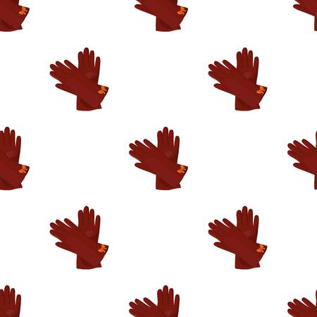 Warm burgundy gloves for hands. Female winter accessory.  Woman clothes single icon in cartoon style vector symbol stock web illustration.のイラスト素材