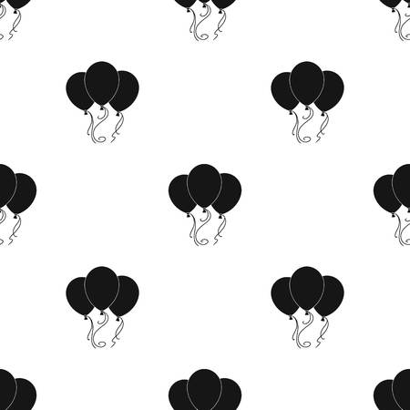 Blue pink and yellow balloons for children. Childrens toys in the amusement park.Amusement park single icon in black style vector symbol stock illustration.のイラスト素材