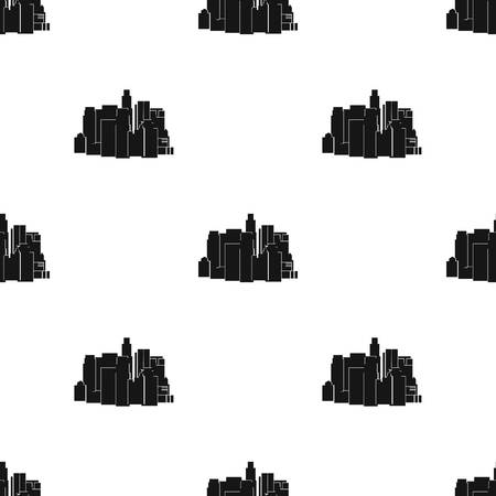 Megalopolis icon in black style isolated on white background. Architect symbol stock vector illustration.のイラスト素材
