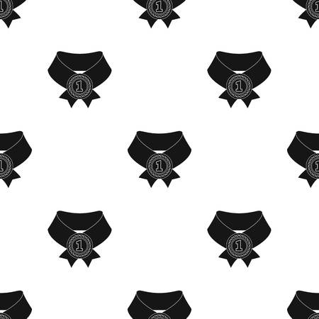 The gold award.Medal of medalist.Awards and trophies single icon in black style vector symbol stock illustration.のイラスト素材