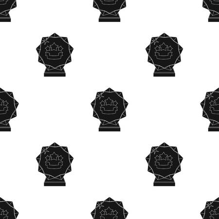 Crystal trophy in the shape of a star.Award for the best song in the talent contest .Awards and trophies single icon in black style vector symbol stock illustration.のイラスト素材