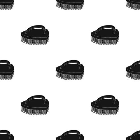 Cleaning brush icon in black style isolated on white background. Cleaning symbol stock vector illustration.のイラスト素材