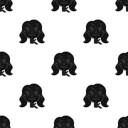 Mother icon in black style isolated on white background. Family holiday symbol stock vector illustration.のイラスト素材