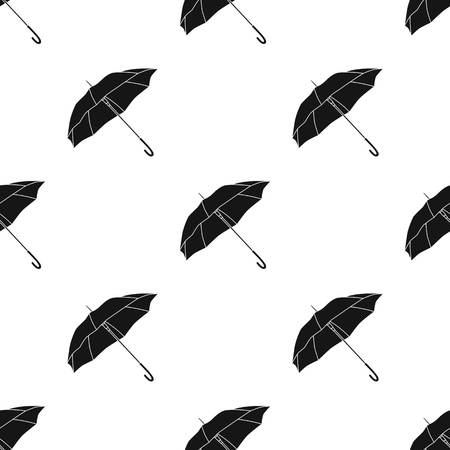 Parasol icon in black style isolated on white background. Golf club symbol vector illustration.のイラスト素材