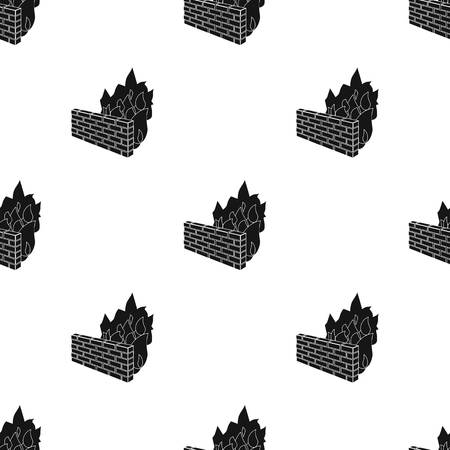 Firewall icon in black style isolated on white background. Hackers and hacking symbol stock vector illustration.のイラスト素材
