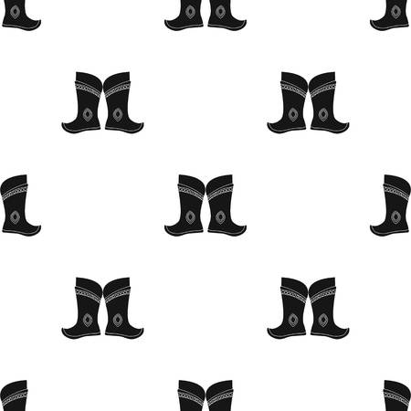 Military boots of the Mongols.part of the national dress of Mongolia.Mongolia single icon in black style vector symbol stock illustration.のイラスト素材