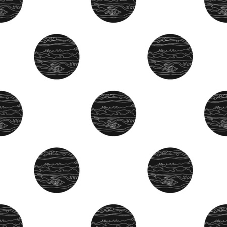 Jupiter icon in black style isolated on white background. Planets symbol stock vector illustration.のイラスト素材