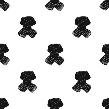Stylish green scarf under a jacket.Scarves and shawls single icon in black style vector symbol stock web illustration.のイラスト素材