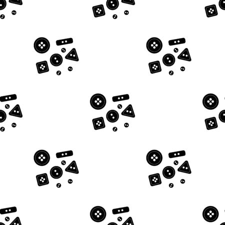 Buttons for clothes.Sewing or tailoring tools kit single icon in black style vector symbol stock web illustration.のイラスト素材