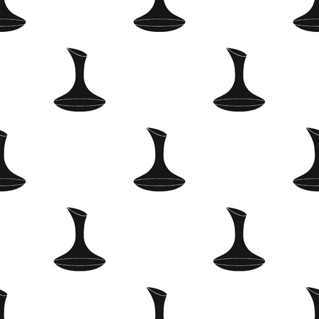 Wine decanter icon in black design isolated on white background. Wine production symbol stock vector illustration.のイラスト素材