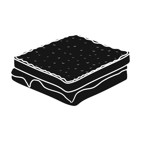 Tasty food, a sandwich with chocolate.Food single icon in black style vector symbol stock illustration web.のイラスト素材