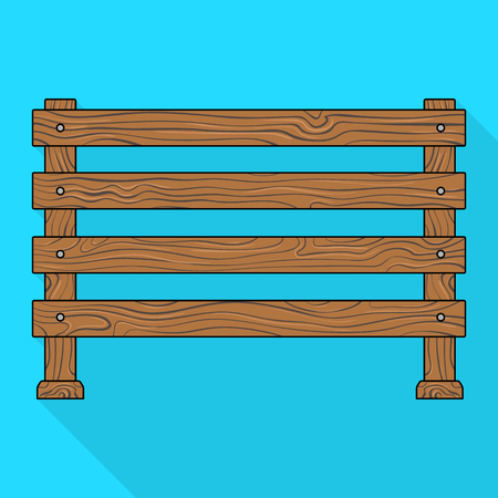 A wooden fence. A different fence single icon in flat style vector symbol stock illustration web.のイラスト素材