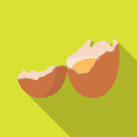 Broken egg. Egg.and cooking single icon in flat style vector symbol stock illustration .のイラスト素材