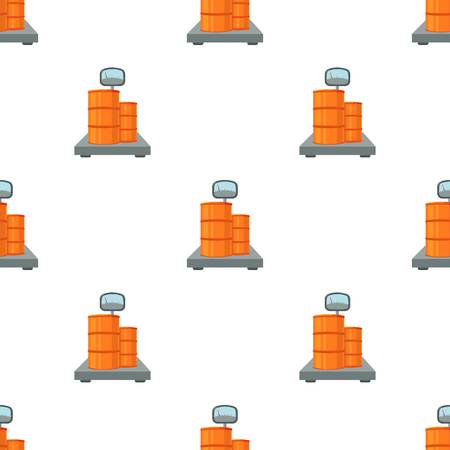 Weighing the load on the scales. Shipping and accounting single icon in cartoon style isometric vector symbol stock illustration web.のイラスト素材