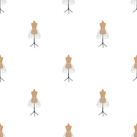 Equipment, mannequin for sewing womens clothing. Sewing and equipment single icon in cartoon style vector symbol stock illustration web.のイラスト素材