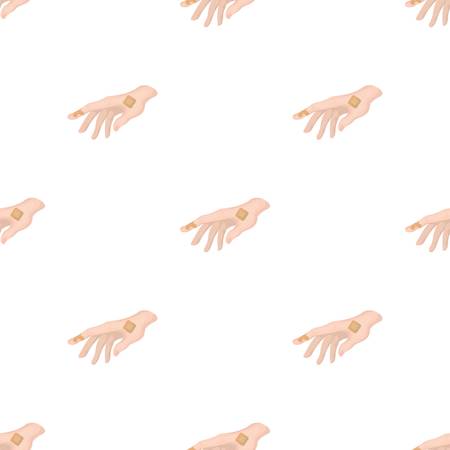 Bactericidal plaster on the arm. Medicine single icon in cartoon style vector symbol stock illustration web.のイラスト素材