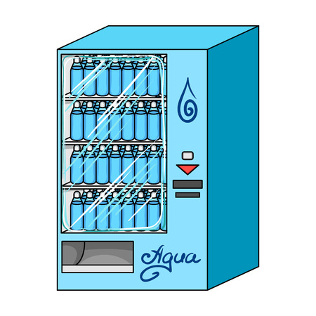 Terminal for the sale of bottled water. Terminals single icon in cartoon style isometric vector symbol stock illustration .のイラスト素材
