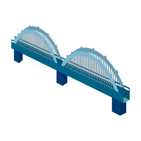 Blue bridge icon.のイラスト素材