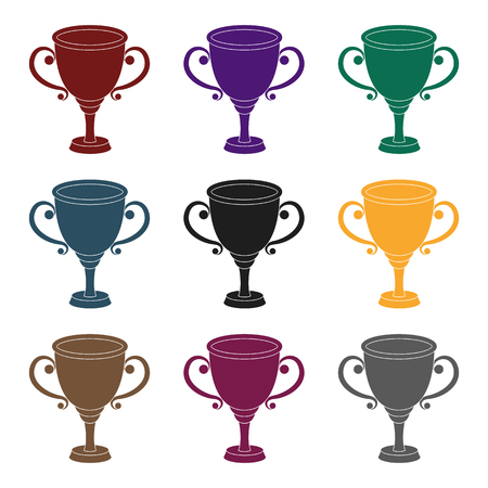Set of trophies icon.のイラスト素材
