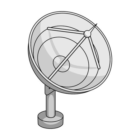 Space radar. Space technology single icon in cartoon style vector symbol stock illustration web.のイラスト素材