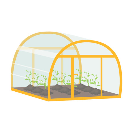 Greenhouse, single icon in cartoon styleのイラスト素材