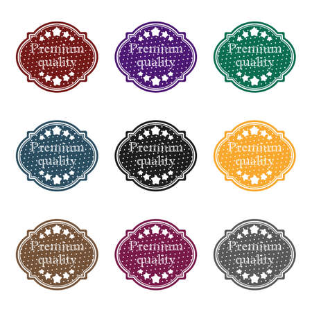 Premium quality icon in black style isolated on white background. Label symbol vector illustration.のイラスト素材