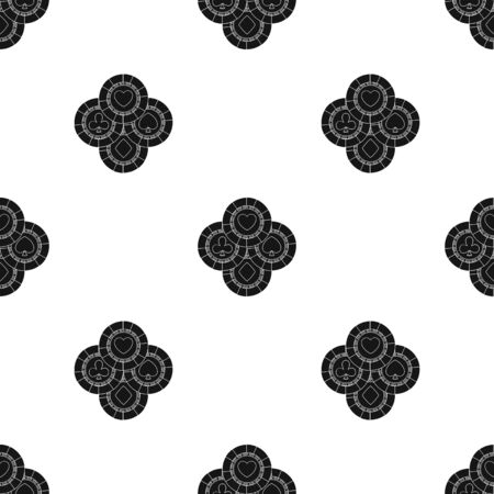 Chips single icon in black style.Chips vector symbol stock illustration web.のイラスト素材