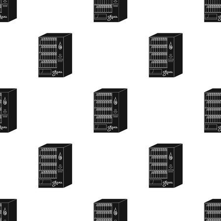 Terminal for the sale of bottled water. Terminals single icon in black style isometric vector symbol stock illustration web.のイラスト素材