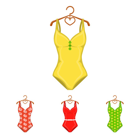 Different kinds of swimsuits. Swimsuits set collection icons in cartoon style vector symbol stock illustration web.のイラスト素材