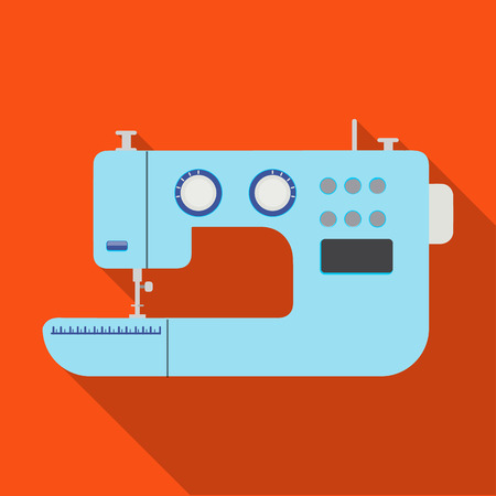 Electric sewing machine. Sewing and equipment single icon in flat style vector symbol stock illustration .のイラスト素材