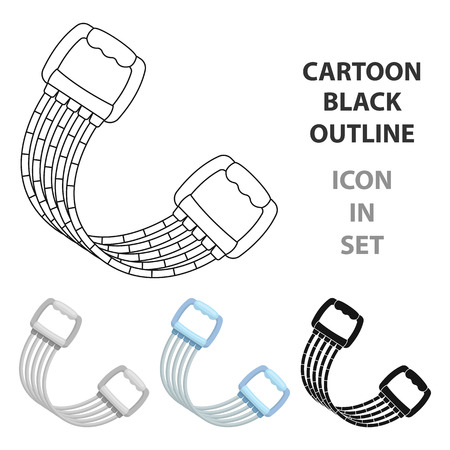 Simulator for hands on a spring mechanism.Gym And Workout single icon in cartoon style vector symbol stock web illustration.のイラスト素材