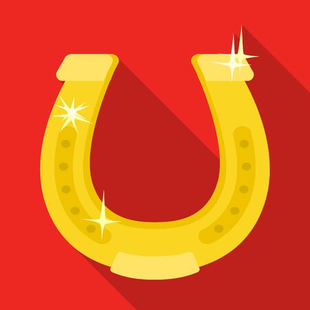 Horseshoe single icon in flat styleのイラスト素材