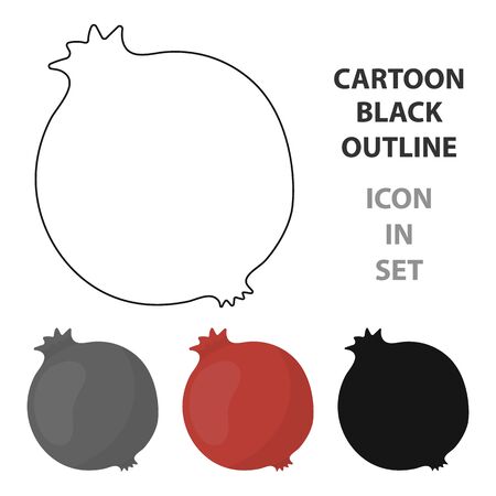 Garnet icon cartoon. Singe fruit icon from the food cartoon.のイラスト素材