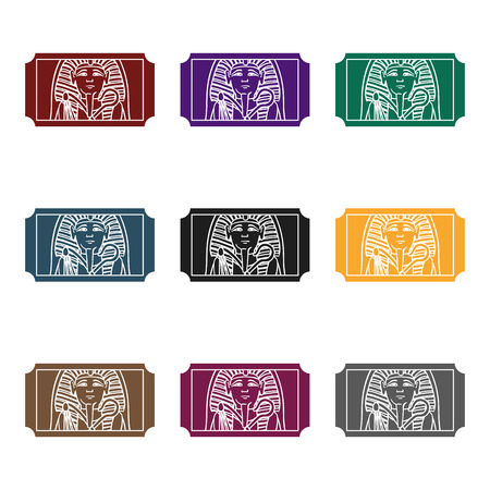 Ticket to the museum icon in black style isolated on white background. Museum symbol stock vector illustration.のイラスト素材