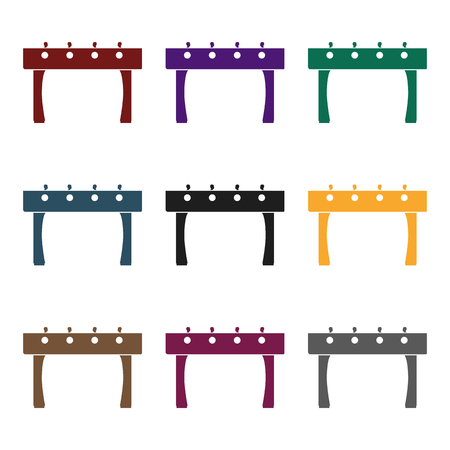 Table football icon in black style isolated on white background. Board games symbol vector illustration.のイラスト素材