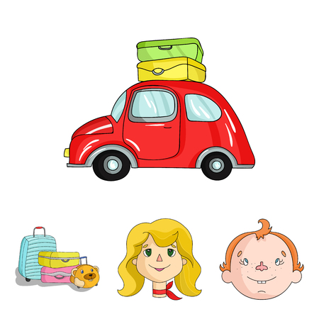 Family holiday set collection icons in cartoon style vector symbol stock illustration web.のイラスト素材