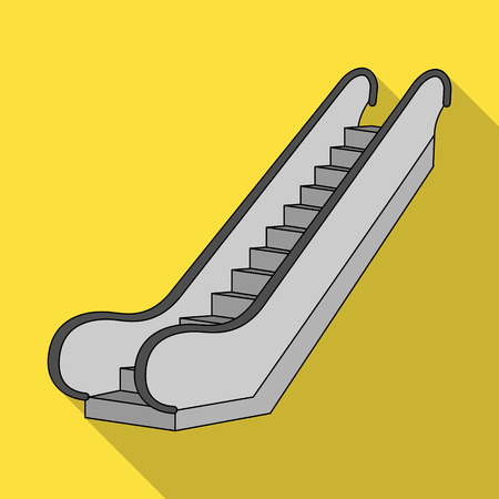 Ladder single icon in flat style.Ladder, vector symbol stock illustration web.のイラスト素材