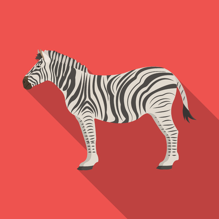 African, desert zebra. Wild cloven-hoofed animal, zebra single icon in flat style vector symbol stock illustration web.のイラスト素材