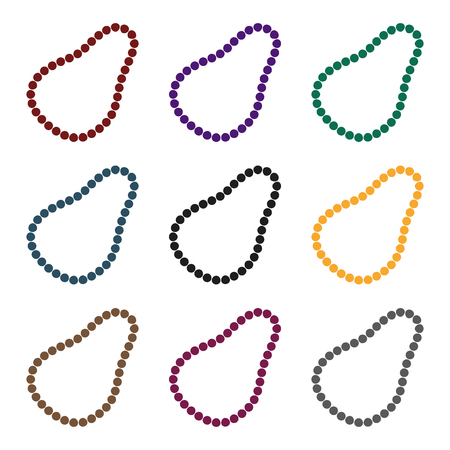 Pearl necklace icon in black style isolated on white background. Jewelry and accessories symbol stock vector illustration.のイラスト素材