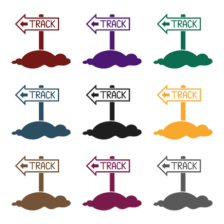 Signpost icon in black style isolated on white background. Ski resort symbol vector illustration.のイラスト素材