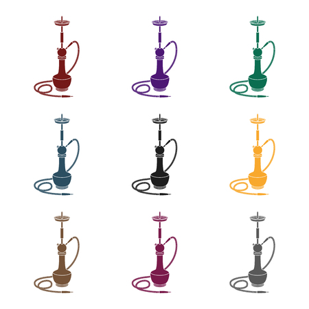Hookah icon in black style isolated on white background. Turkey symbol vector illustration.のイラスト素材