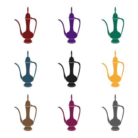 Coffee jug icon in black style isolated on white background. Turkey symbol vector illustration.のイラスト素材